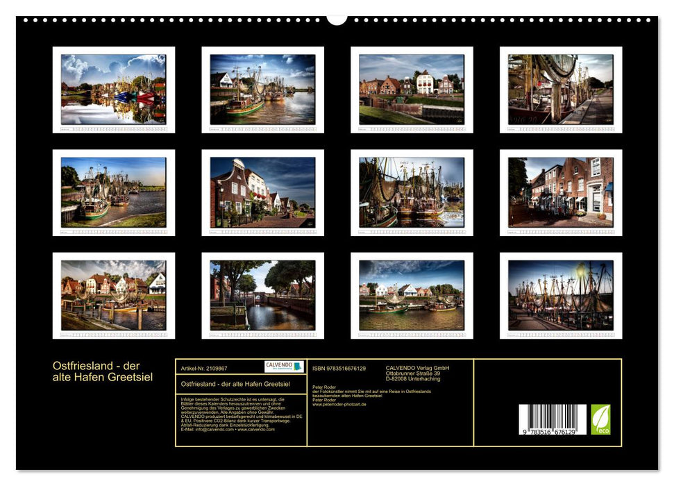 Ostfriesland - der alte Hafen Greetsiel (CALVENDO Premium Wandkalender 2026)