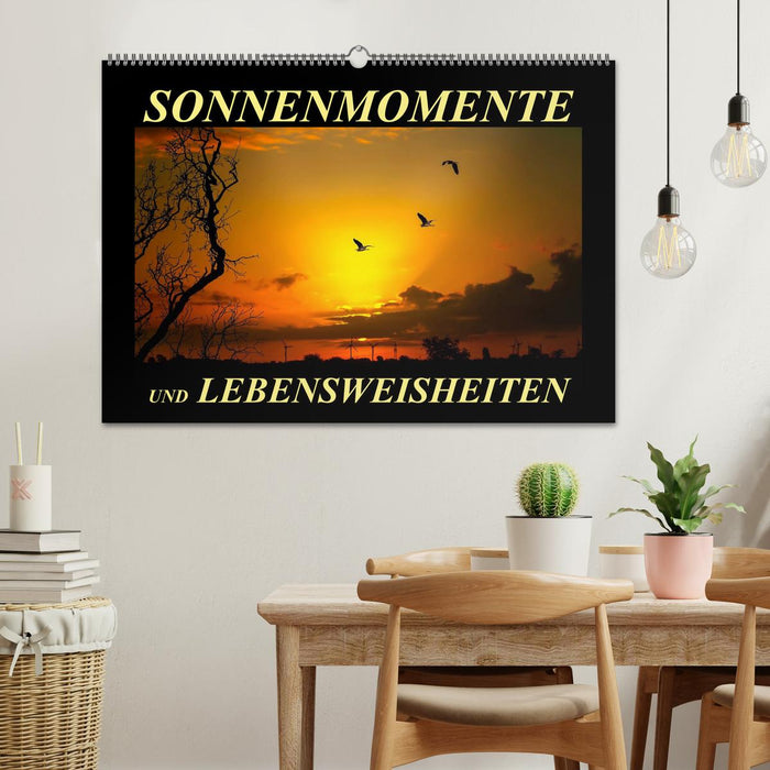 Sonnenmomente und Lebensweisheiten (CALVENDO Wandkalender 2026)