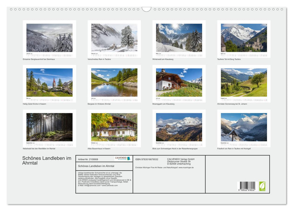 Schönes Landleben im Ahrntal (CALVENDO Wandkalender 2026)