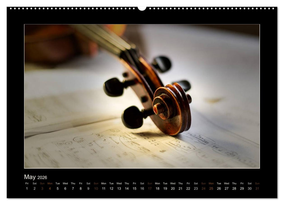A violin only (CALVENDO Premium-Calendar 2026)