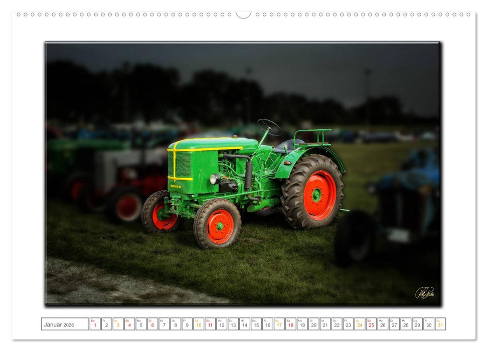 Oldtimer - Traktor Liebe (CALVENDO Premium Wandkalender 2026)