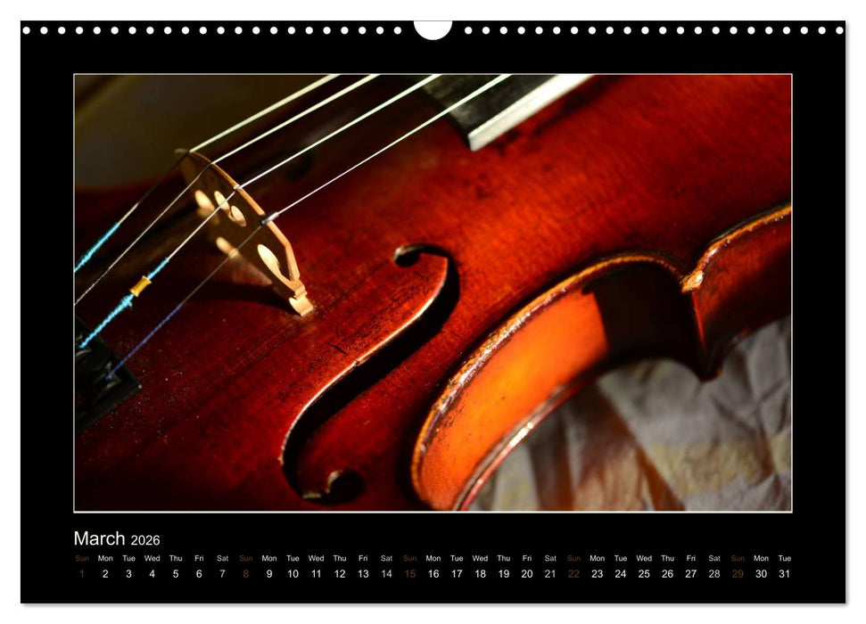 A violin only (CALVENDO Monthly Calendar 2026)