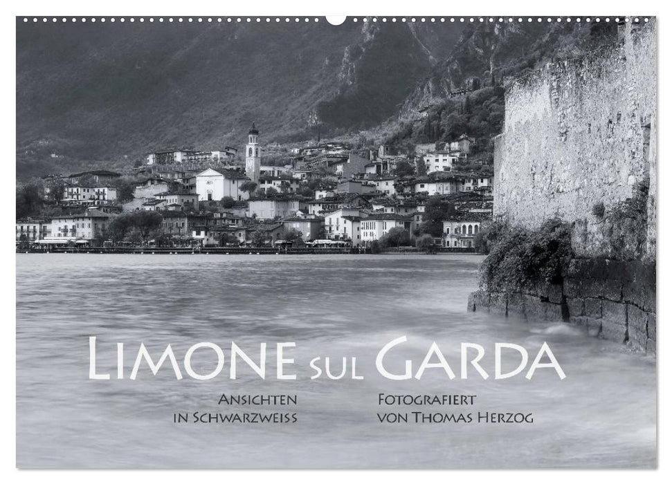 Limone sul Garda schwarzweiß (CALVENDO Wandkalender 2026)