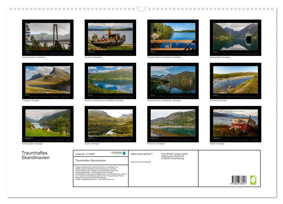 Traumhaftes Skandinavien (CALVENDO Wandkalender 2026)