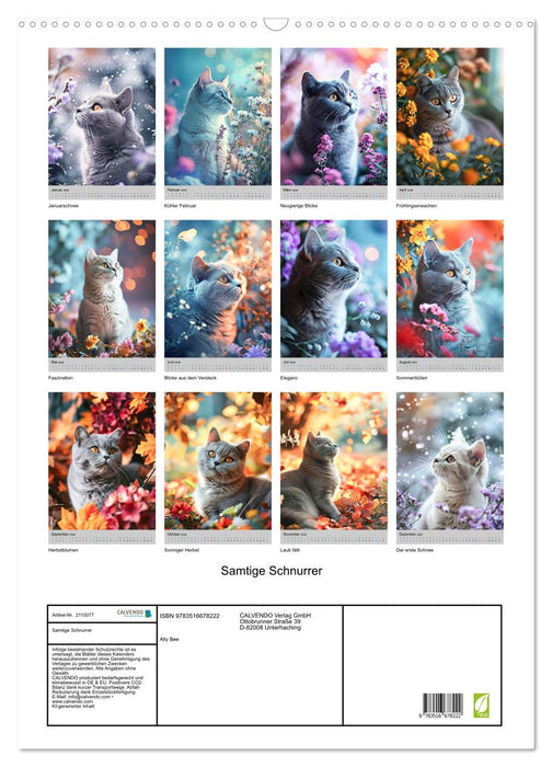 Samtige Schnurrer (CALVENDO Wandkalender 2026)