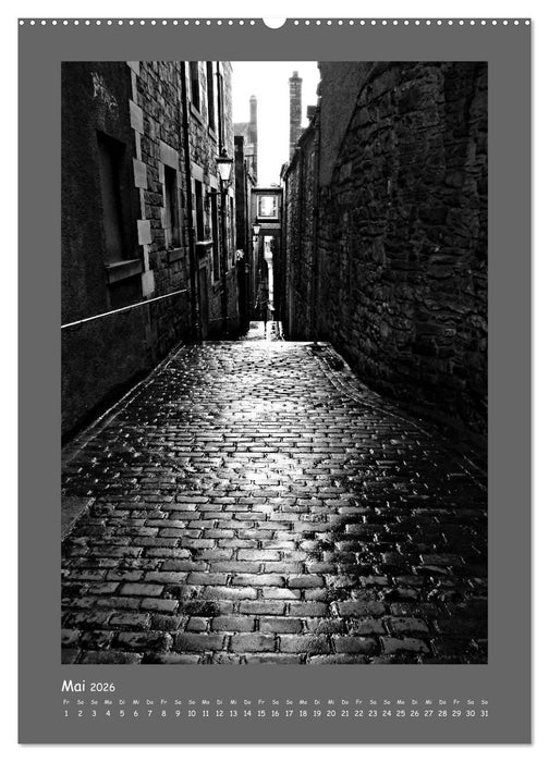 Edinburgh in schwarzweiß (CALVENDO Premium Wandkalender 2026)