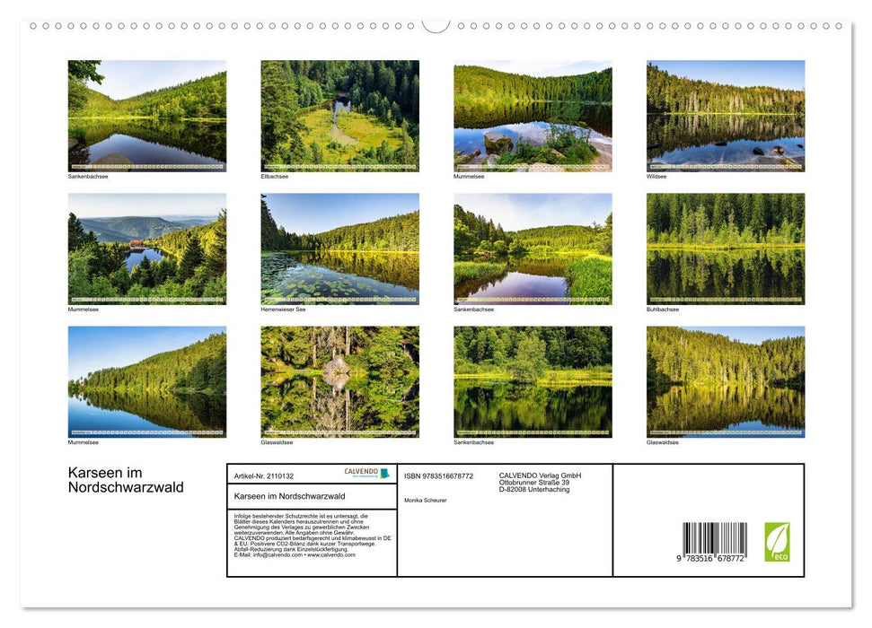Karseen im Nordschwarzwald (CALVENDO Premium Wandkalender 2026)
