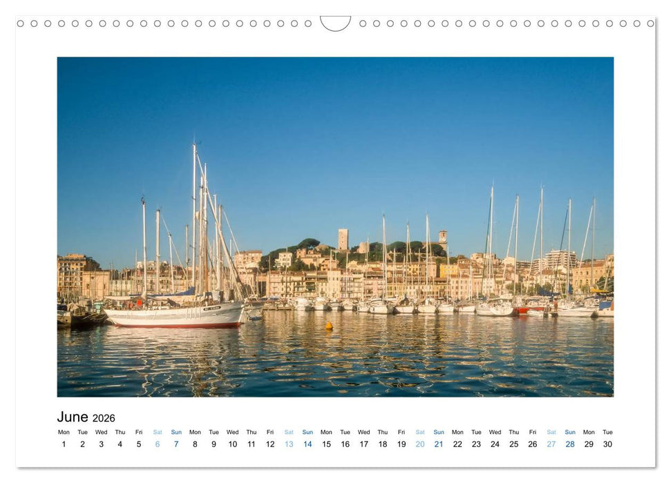 French Riviera The Light of the Blue Coast (CALVENDO Monthly Calendar 2026)