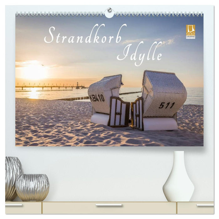 Strandkorb Idylle (CALVENDO Premium Wandkalender 2026)