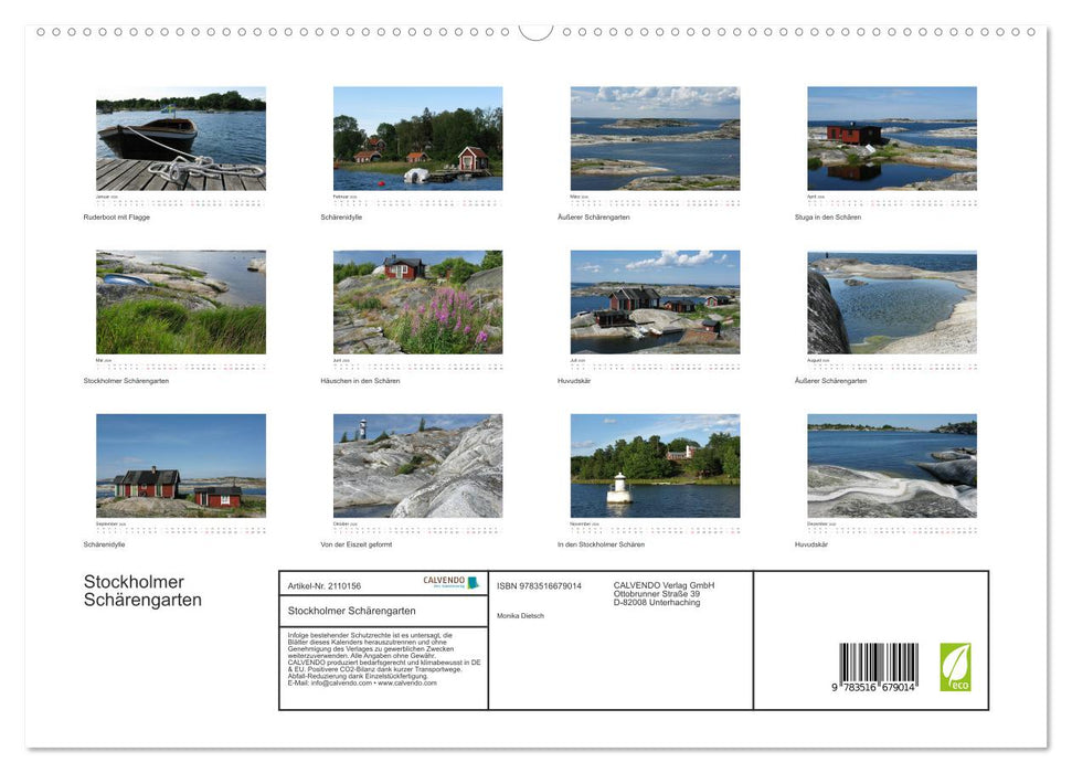 Stockholmer Schärengarten (CALVENDO Premium Wandkalender 2026)