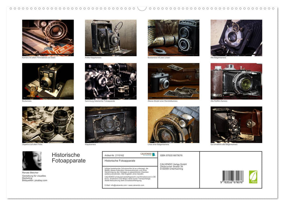 Historische Fotoapparate (CALVENDO Premium Wandkalender 2026)