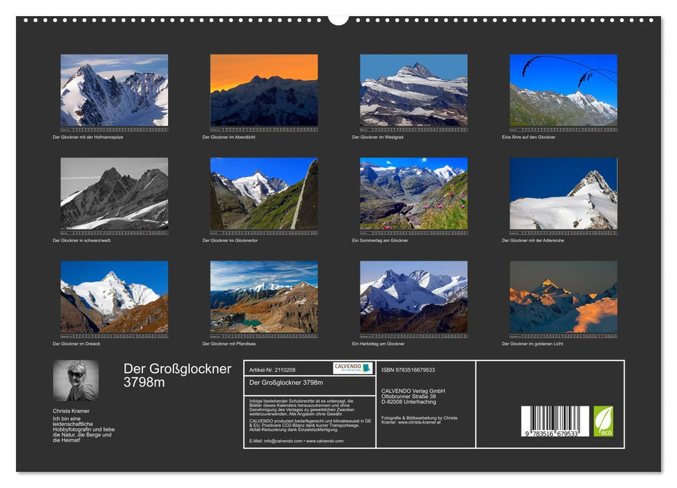 Der Großglockner 3798m (CALVENDO Premium Wandkalender 2026)