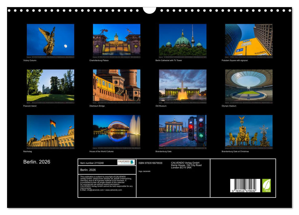 Berlin. 2026 (CALVENDO Monthly Calendar 2026)