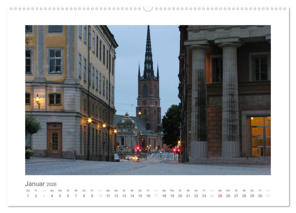 Stockholm - Licht des Nordens (CALVENDO Wandkalender 2026)