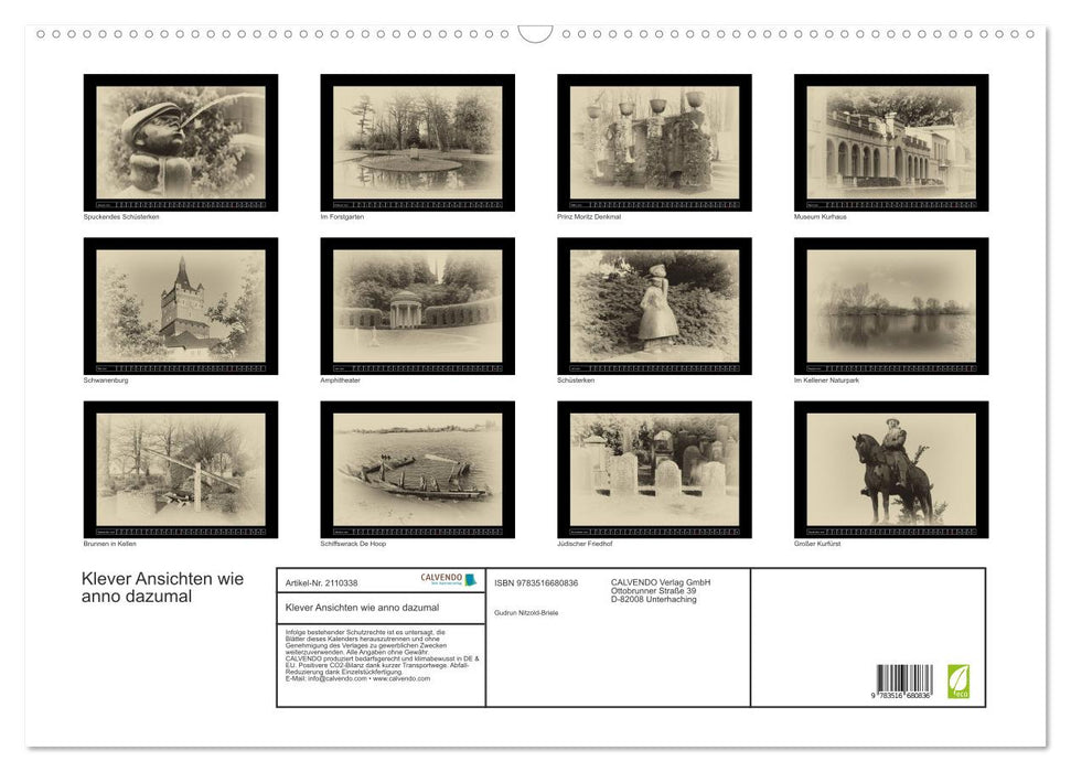 Klever Ansichten wie anno dazumal (CALVENDO Wandkalender 2026)