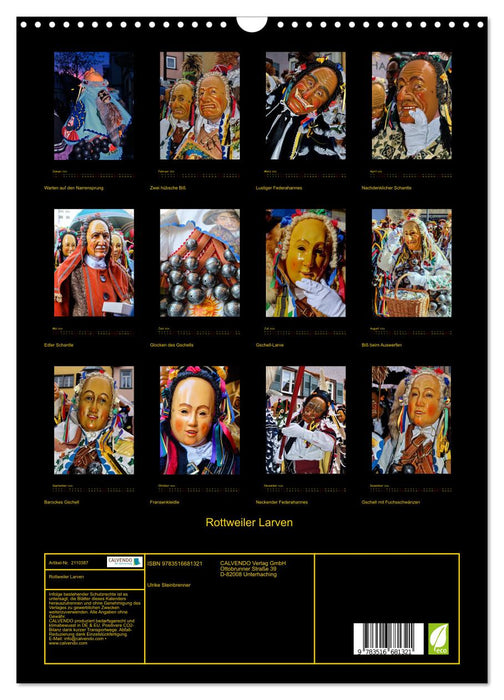Rottweiler Larven (CALVENDO Wandkalender 2026)