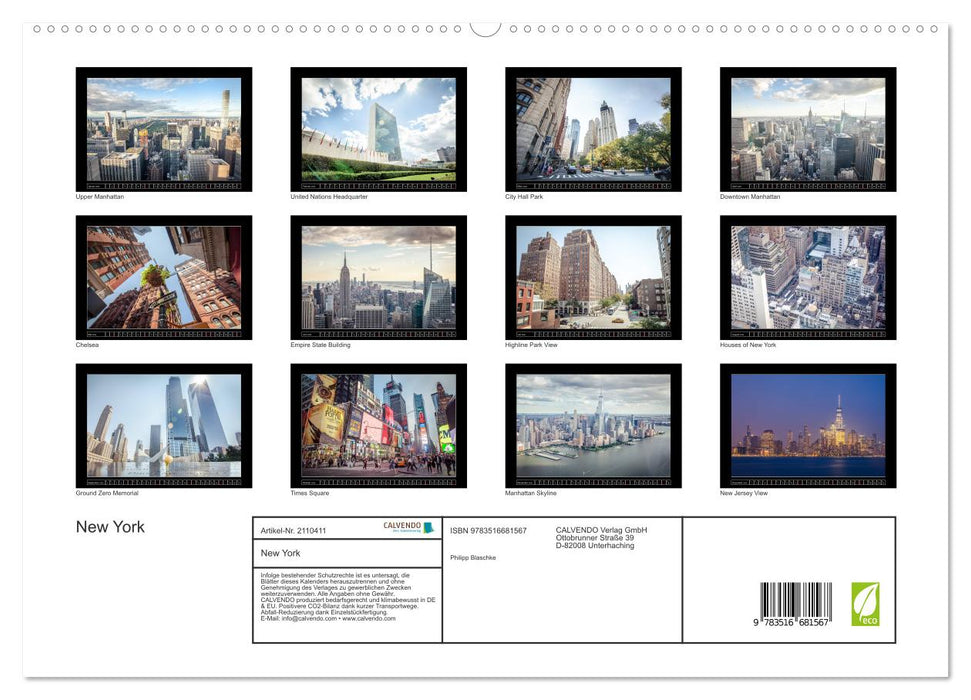 New York (CALVENDO Premium Wandkalender 2026)