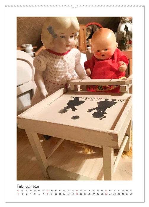 Alte Puppen - Gesichter (CALVENDO Premium Wandkalender 2026)