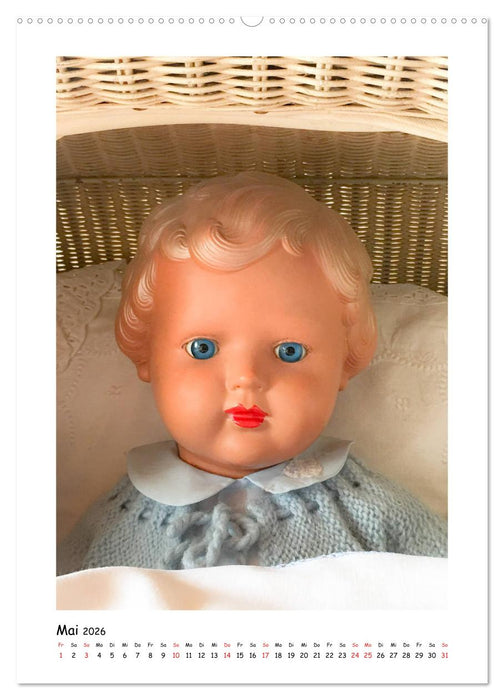 Alte Puppen - Gesichter (CALVENDO Premium Wandkalender 2026)