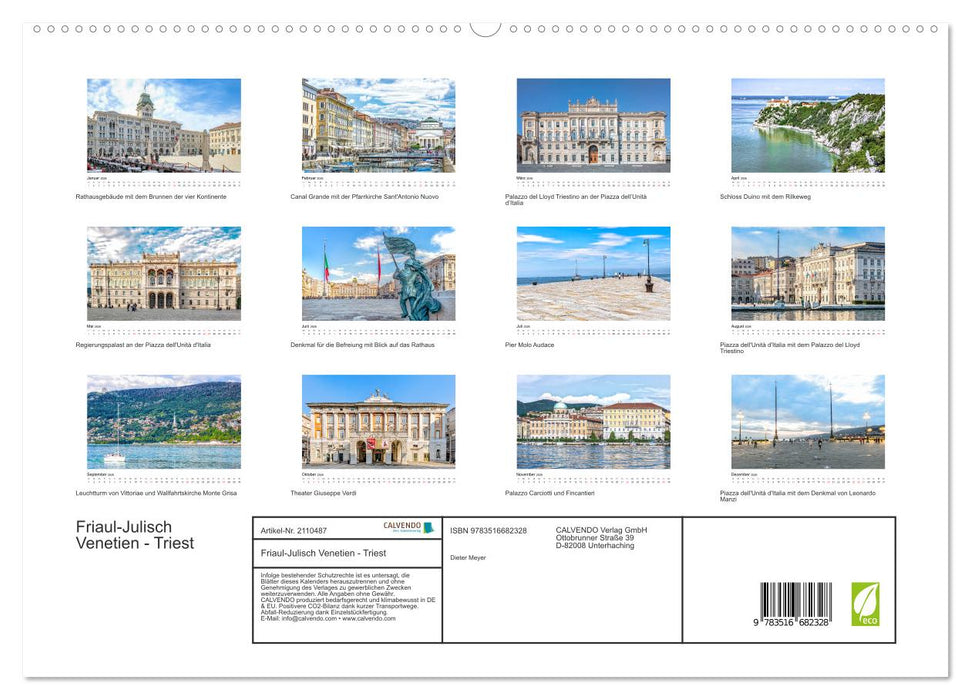 Friaul-Julisch Venetien - Triest (CALVENDO Premium Wandkalender 2026)