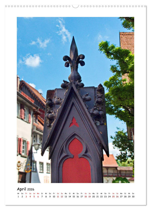 Wangen im Allgäu und seine schönen Brunnen (CALVENDO Premium Wandkalender 2026)