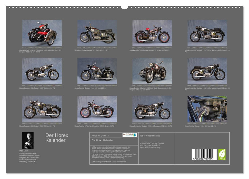 Der Horex Kalender (CALVENDO Premium Wandkalender 2026)