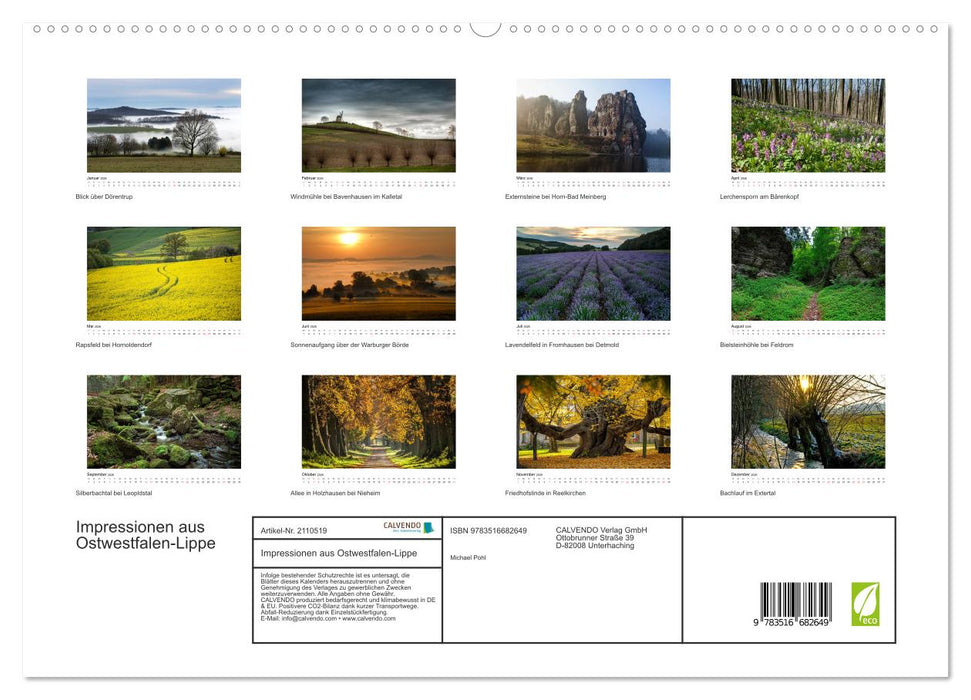 Impressionen aus Ostwestfalen-Lippe (CALVENDO Premium Wandkalender 2026)