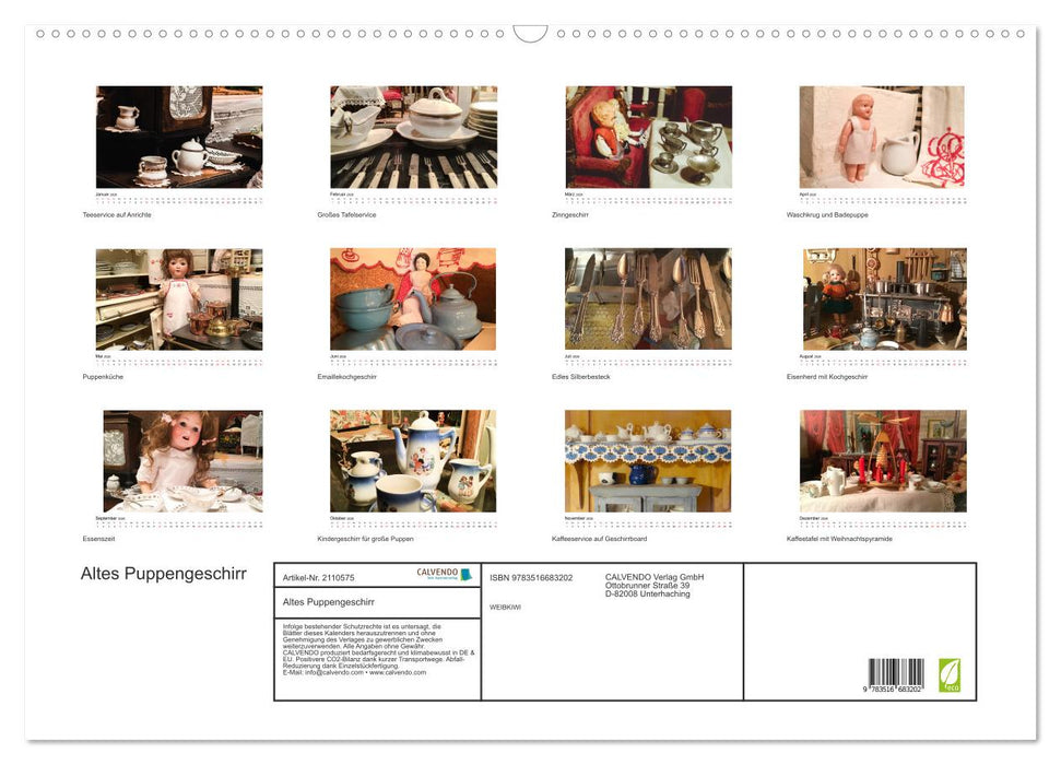 Altes Puppengeschirr (CALVENDO Wandkalender 2026)