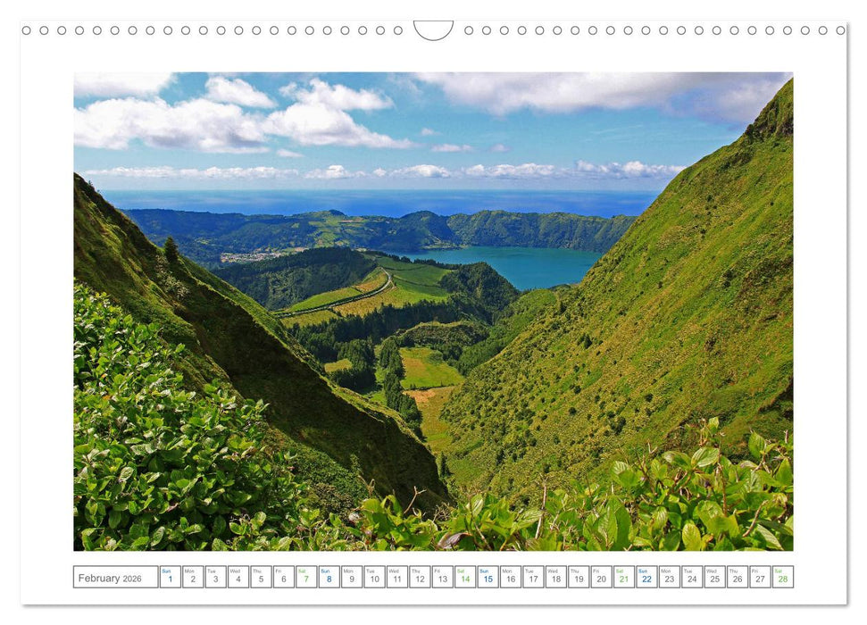Archipelago of the Azores in the North Atlantic Ocean (CALVENDO Monthly Calendar 2026)