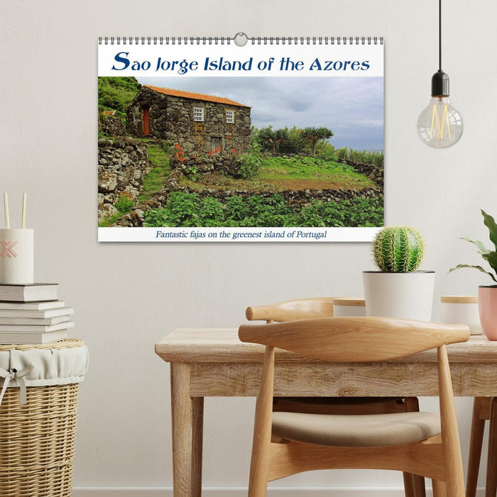 Sao Jorge Island of the Azores - fantastic fajas on the greenest island of Portugal (CALVENDO Monthly Calendar 2026)