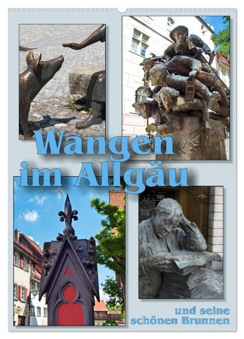 Wangen im Allgäu und seine schönen Brunnen (CALVENDO Wandkalender 2026)