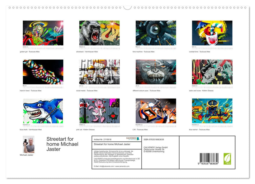 Streetart for home Michael Jaster (CALVENDO Premium Wandkalender 2026)