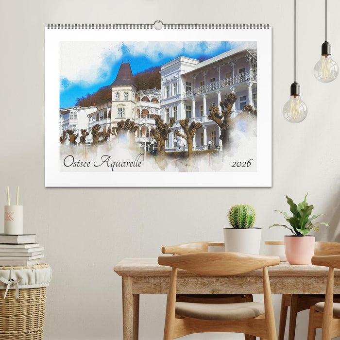Ostsee Aquarelle (CALVENDO Wandkalender 2026)