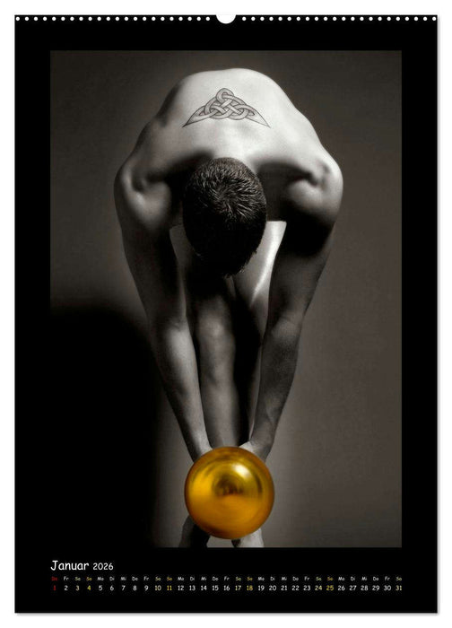 Golden Ball Männerakte exquisit (CALVENDO Wandkalender 2026)