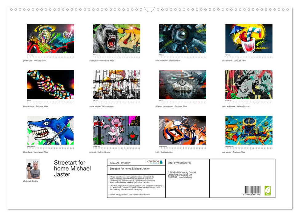 Streetart for home Michael Jaster (CALVENDO Wandkalender 2026)