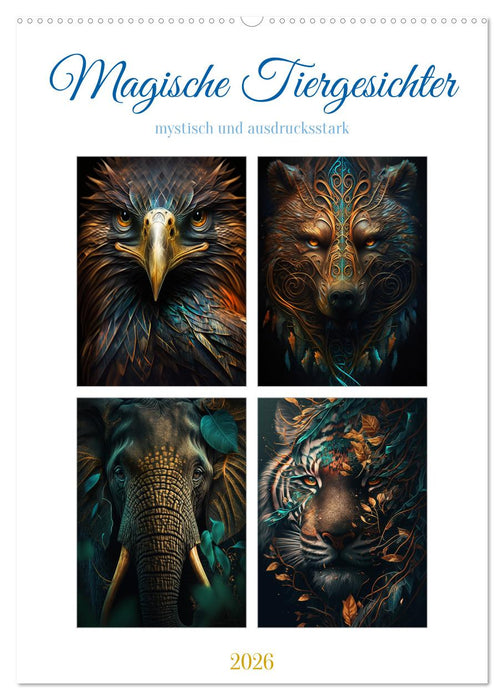 Magische Tiergesichter (CALVENDO Wandkalender 2026)