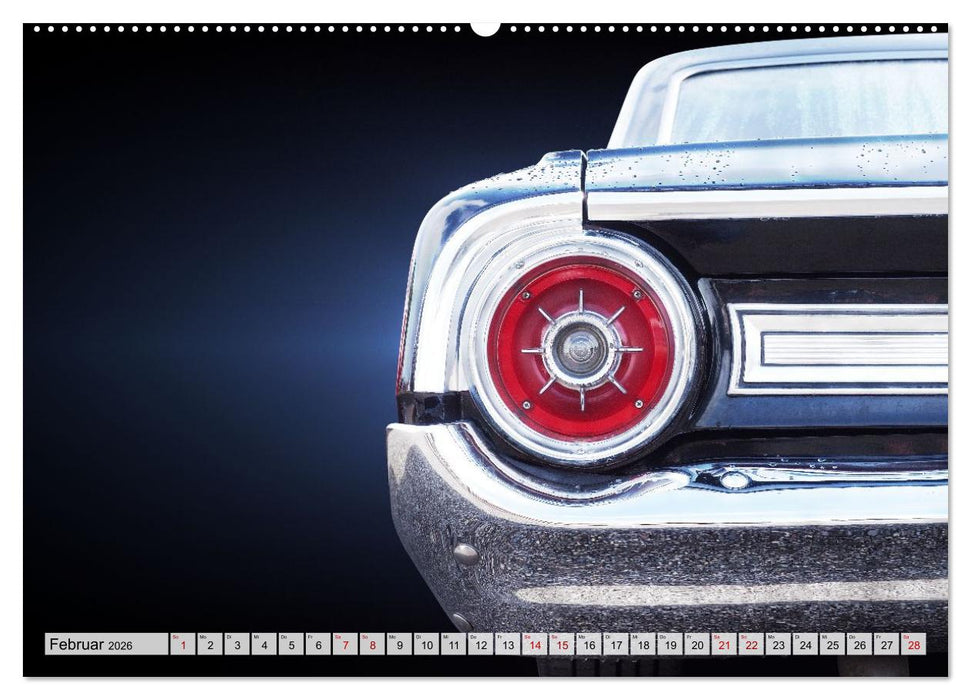 US Klassiker Farbenfrohe Heckansichten (CALVENDO Wandkalender 2026)