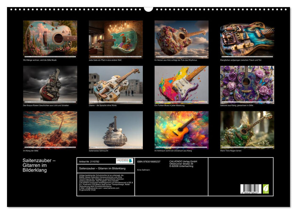 Saitenzauber – Gitarren im Bilderklang (CALVENDO Wandkalender 2026)