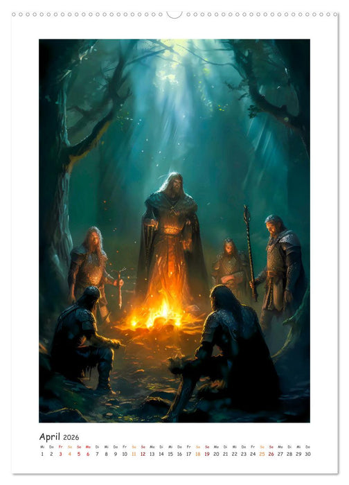 Die Drachenschlacht (CALVENDO Premium Wandkalender 2026)