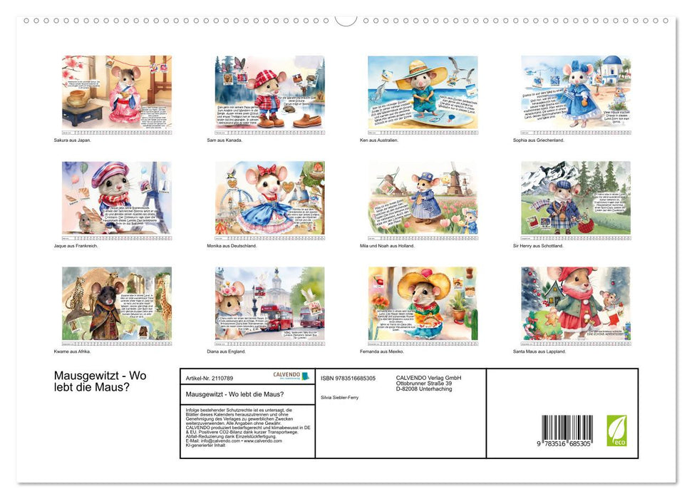 Mausgewitzt - Wo lebt die Maus? (CALVENDO Premium Wandkalender 2026)