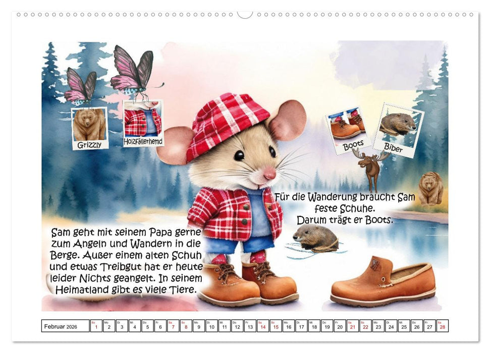 Mausgewitzt - Wo lebt die Maus? (CALVENDO Premium Wandkalender 2026)