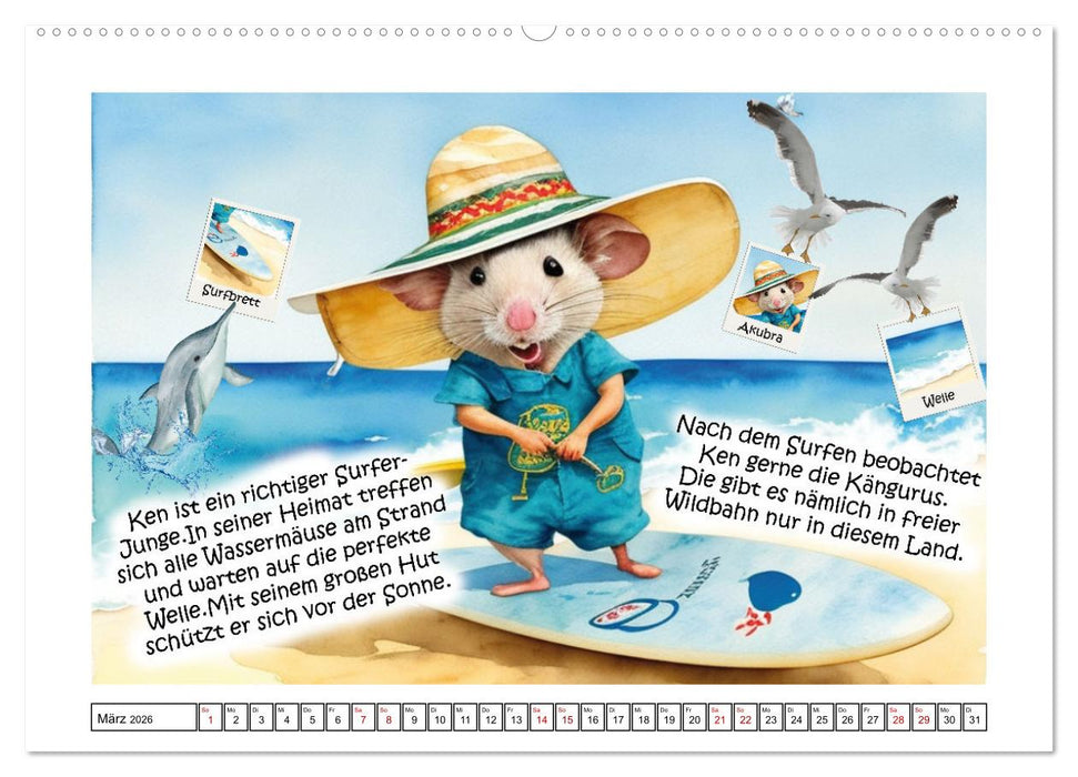 Mausgewitzt - Wo lebt die Maus? (CALVENDO Premium Wandkalender 2026)