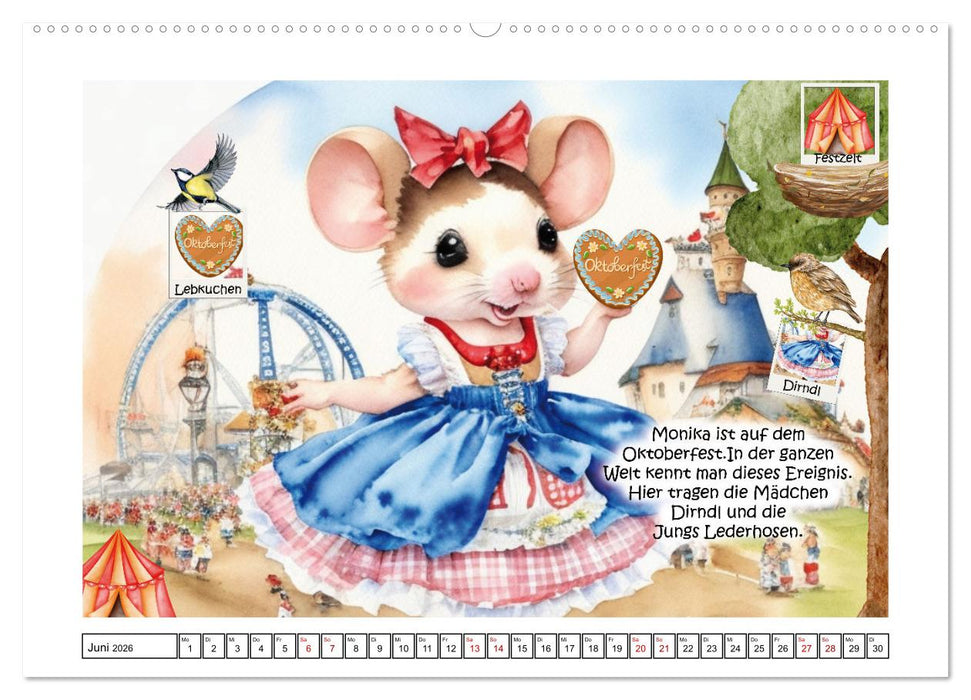 Mausgewitzt - Wo lebt die Maus? (CALVENDO Premium Wandkalender 2026)