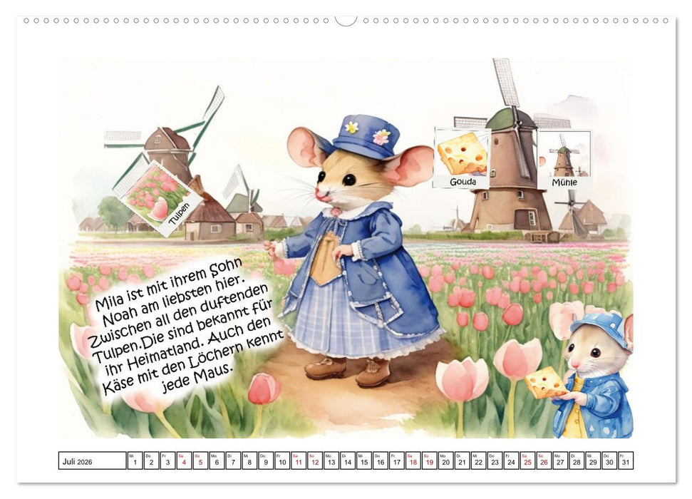 Mausgewitzt - Wo lebt die Maus? (CALVENDO Premium Wandkalender 2026)