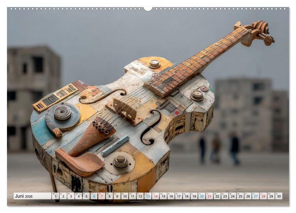 Saitenzauber – Gitarren im Bilderklang (CALVENDO Premium Wandkalender 2026)