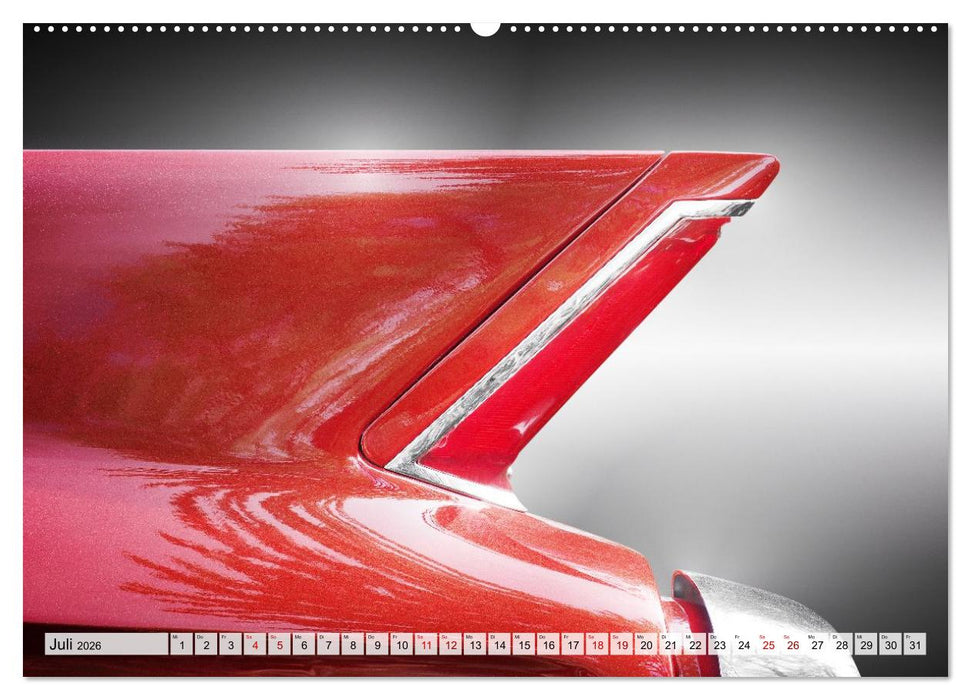 US Klassiker Farbenfrohe Heckansichten (CALVENDO Premium Wandkalender 2026)