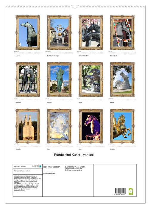 Pferde sind Kunst - vertikal (CALVENDO Wandkalender 2026)