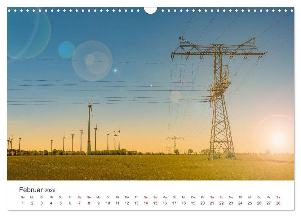 Deutschland, Energie des Windes: wunderschöne Landschaften (CALVENDO Wandkalender 2026)