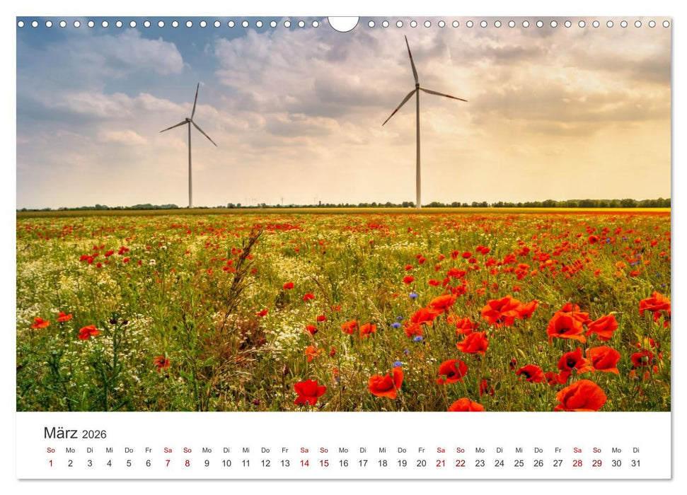 Deutschland, Energie des Windes: wunderschöne Landschaften (CALVENDO Wandkalender 2026)
