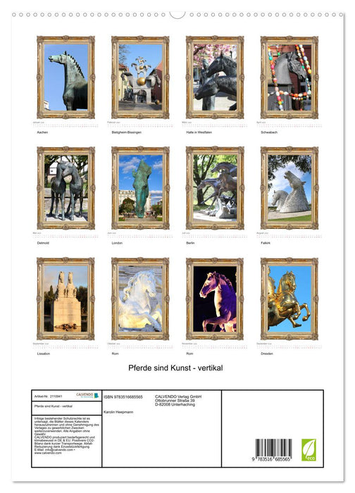 Pferde sind Kunst - vertikal (CALVENDO Premium Wandkalender 2026)